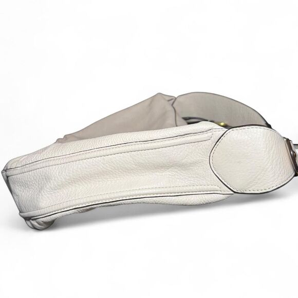 Coach Madison Phoebe Hobo F23960 White Pebbled Leather Tassel Shoulder Bag - Picture 4 of 8